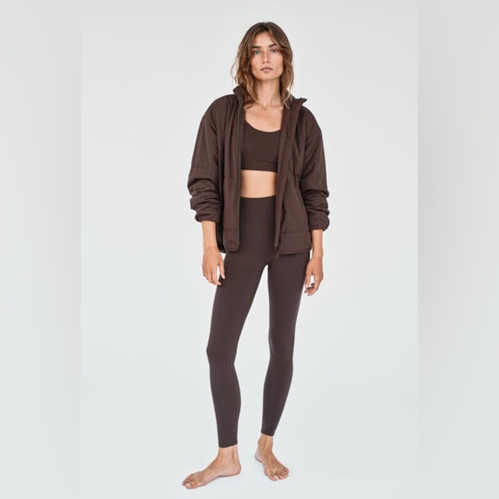 H&M INSULATED JACKET IN THERMOMOVE Medium BROWN VGUC